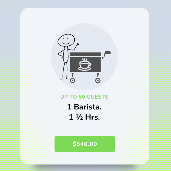 Coffee Cart up to 50 Guests