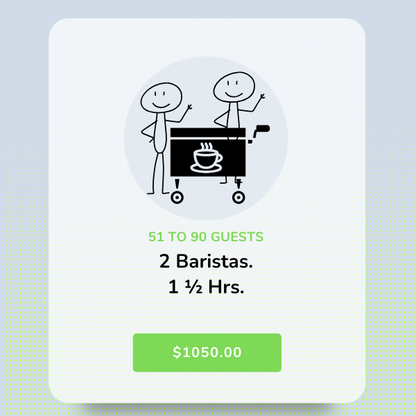 Mobile Coffee Cart 51 -  90 Guests