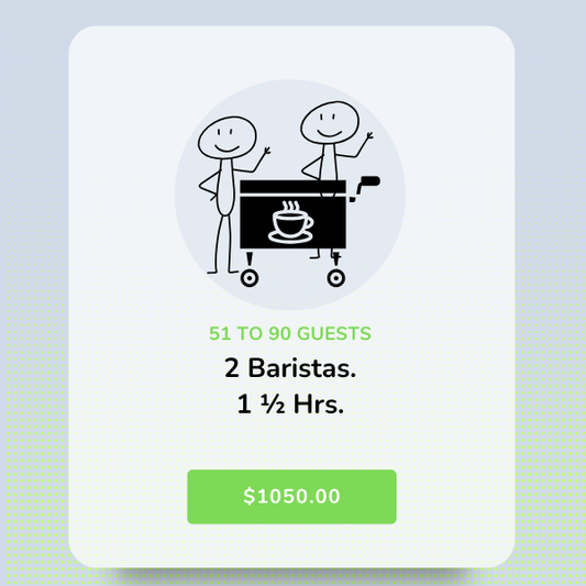 Mobile Coffee Cart 51 -  90 Guests