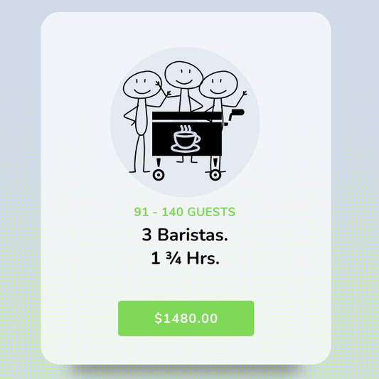 Mobile Coffee Cart 91 - 140 Guests