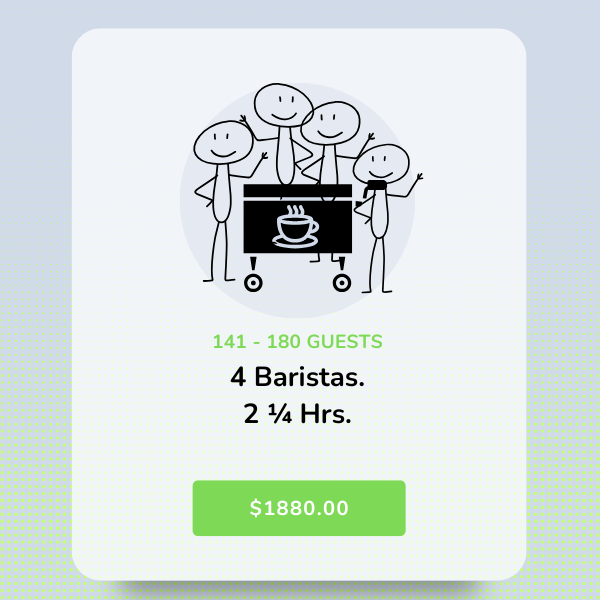 Mobile Coffee Cart 141 - 180 Guests