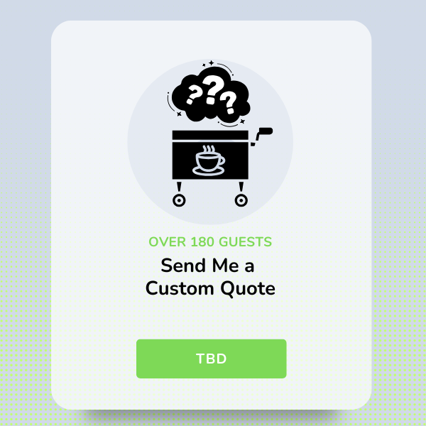 Mobile Coffee Cart Over 180 Guests